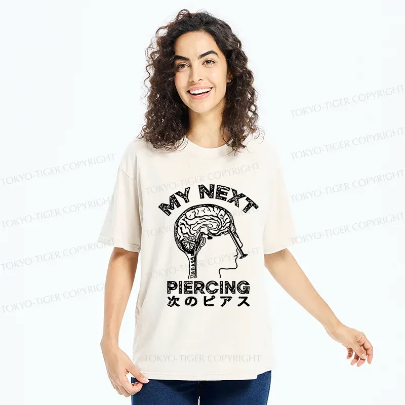 Tokyo-Tiger Next Piercing Surgery Washed T-Shirt