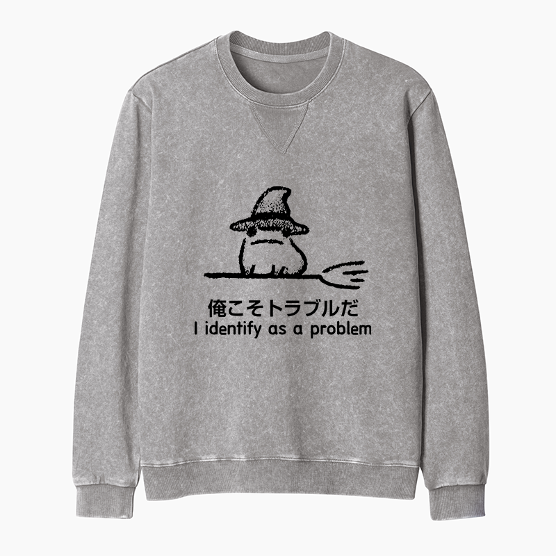 Tokyo-Tiger Mischief Magic Dude Washed Terry Sweatshirt