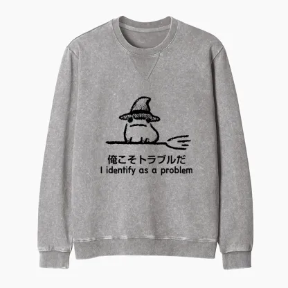 Tokyo-Tiger Mischief Magic Dude Washed Terry Sweatshirt