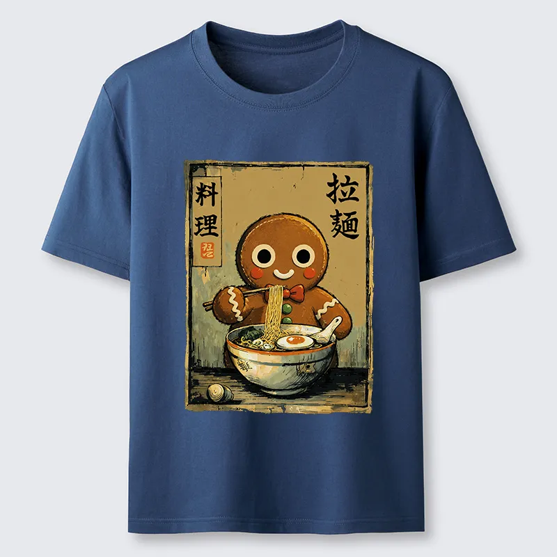 Tokyo-Tiger Funny Gingerbread Eating Ramen Classic T-Shirt