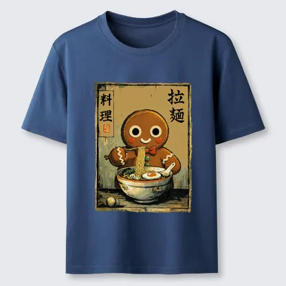Tokyo-Tiger Funny Gingerbread Eating Ramen Classic T-Shirt