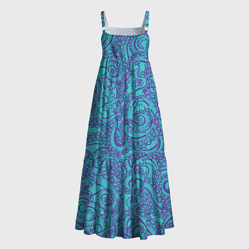 Tokyo-Tiger Octopus Tentacles Maxi Dress