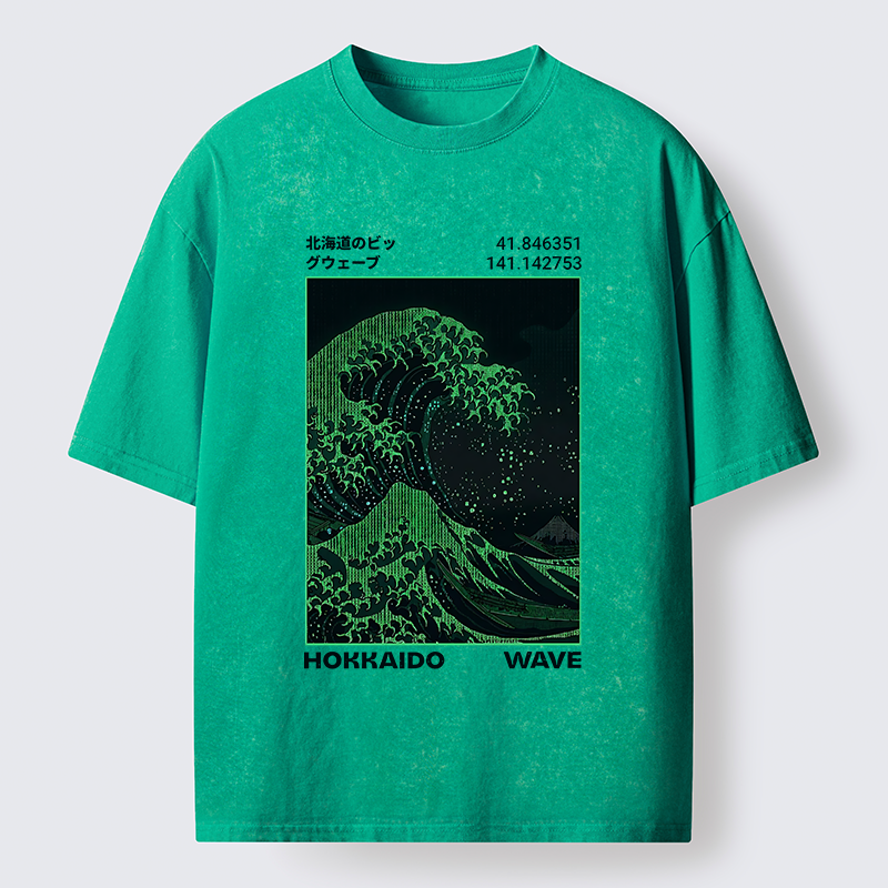Tokyo-Tiger The Great Code Wave Washed T-Shirt
