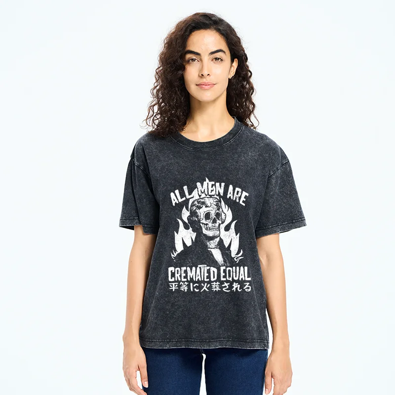 Tokyo-Tiger All Men Are Cremated Equal Washed T-Shirt
