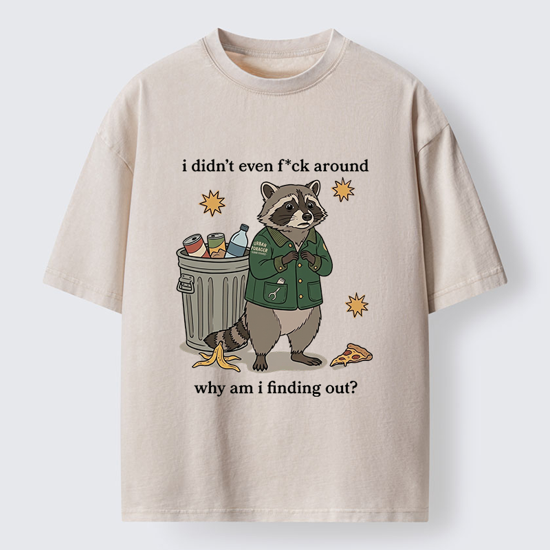 Tokyo-Tiger Funny Confused Raccoon Meme Washed T-Shirt