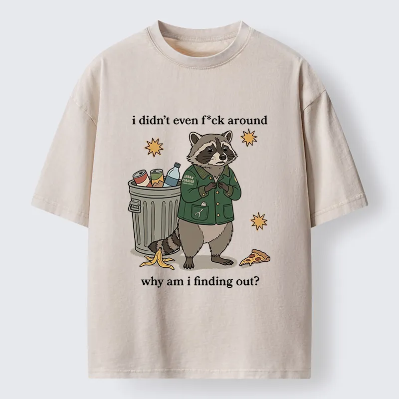 Tokyo-Tiger Funny Confused Raccoon Meme Washed T-Shirt