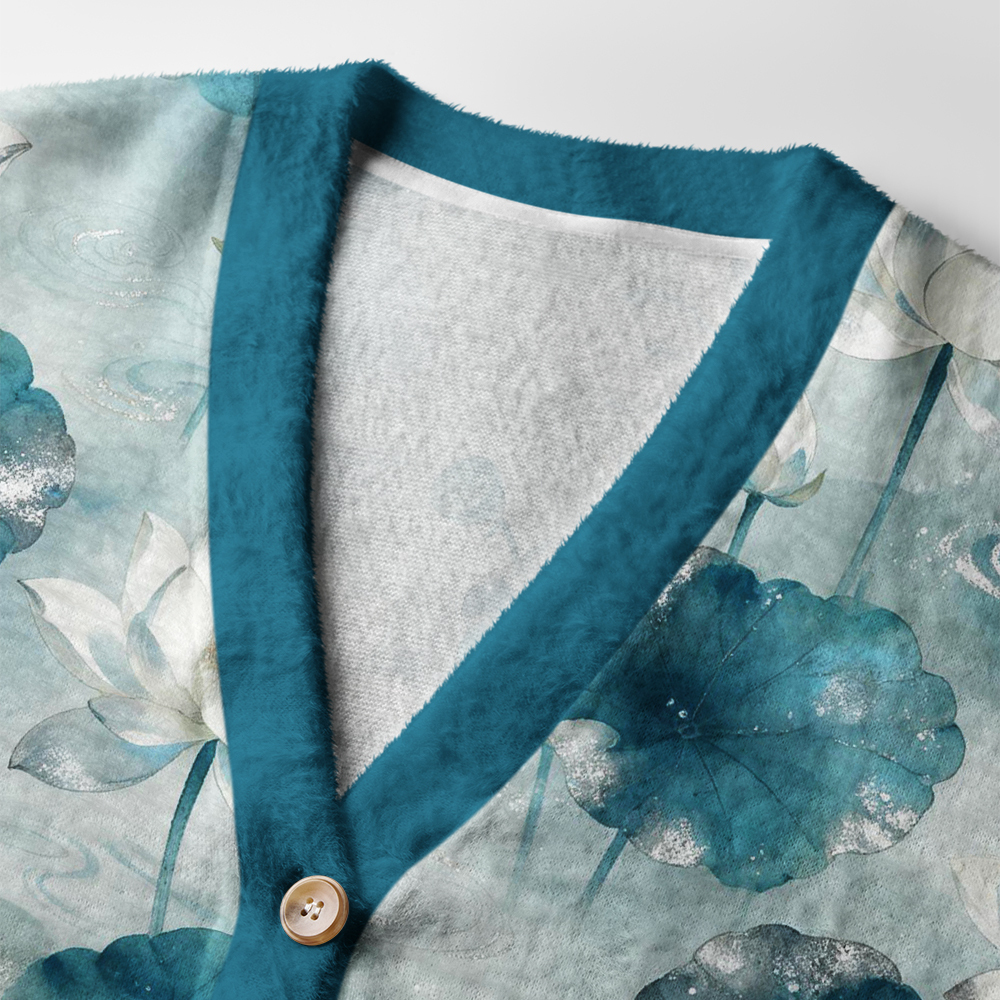 Tokyo-Tiger Misty Lotus Ugly Cardigan Sweater