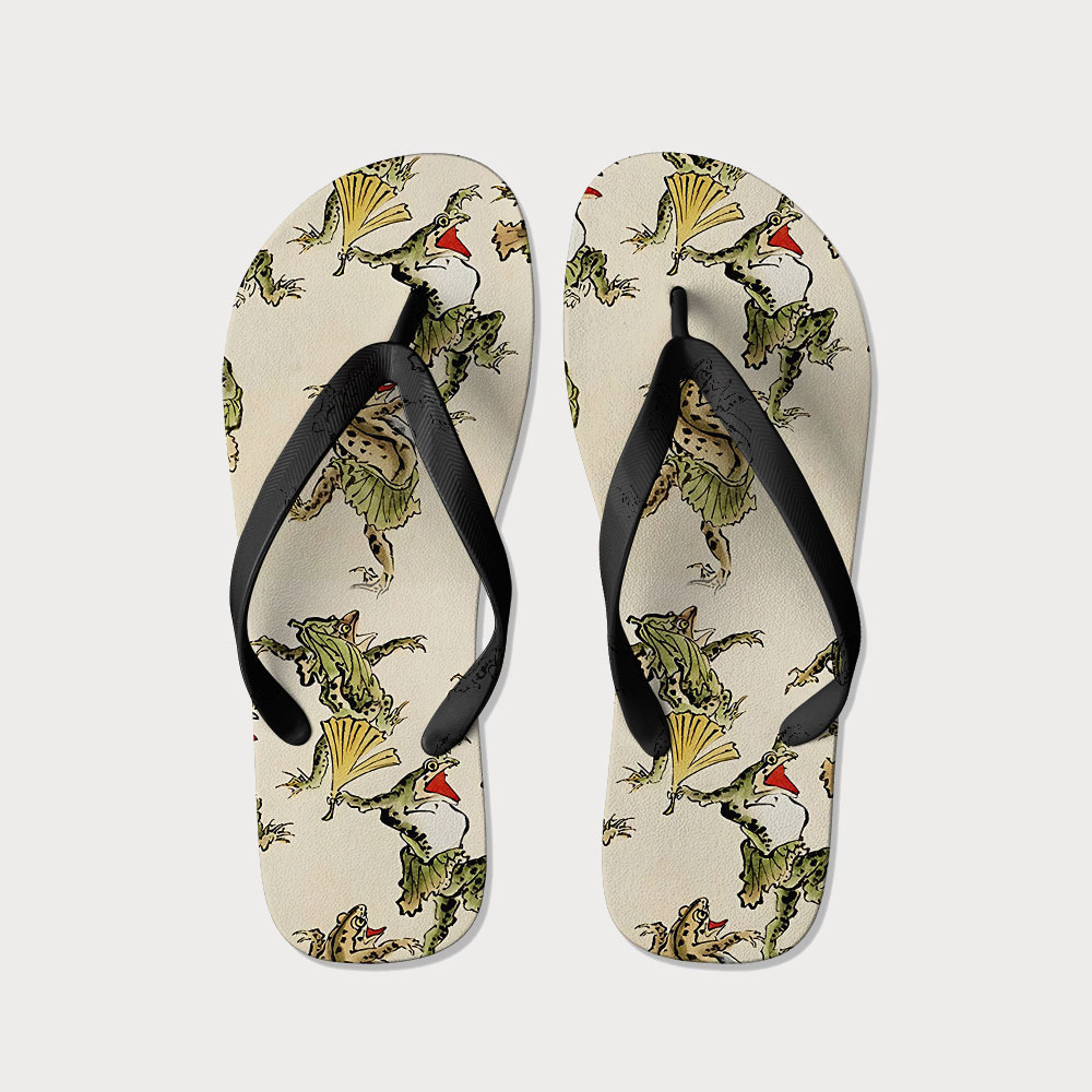 Tokyo-Tiger Frog Dance Flip Flops