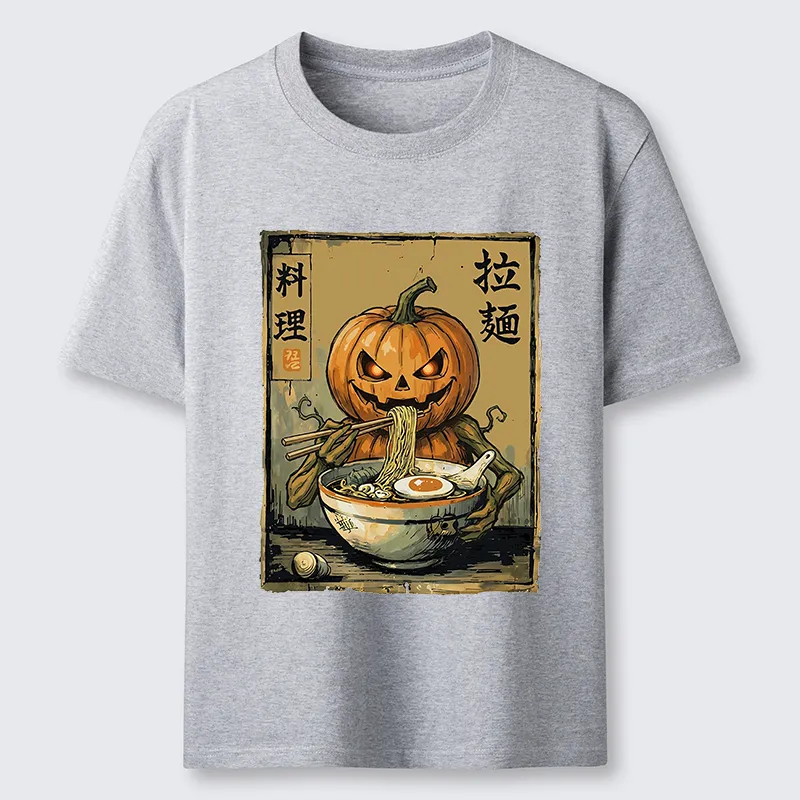 Tokyo-Tiger Pumpkin Eating Ramen Classic T-Shirt