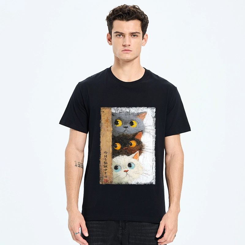 Tokyo-Tiger Three Cute Cats Watch You Classic T-Shirt
