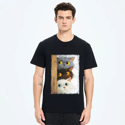 Tokyo-Tiger Three Cute Cats Watch You Classic T-Shirt