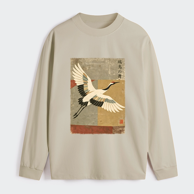 Tokyo‑Tiger Crane Spirit Classic Long Sleeve T-Shirt