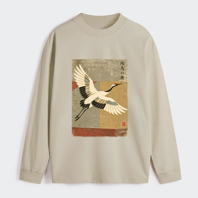 Tokyo‑Tiger Crane Spirit Classic Long Sleeve T-Shirt