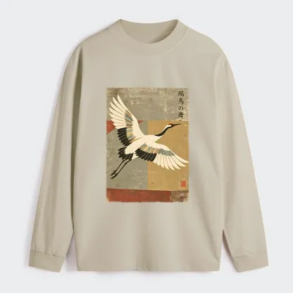 Tokyo‑Tiger Crane Spirit Classic Long Sleeve T-Shirt