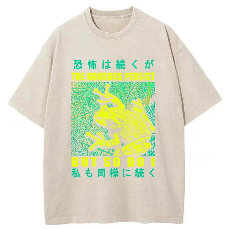 Tokyo-Tiger The Horrors Persist Frog Washed T-Shirt