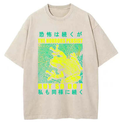 Tokyo-Tiger The Horrors Persist Frog Washed T-Shirt
