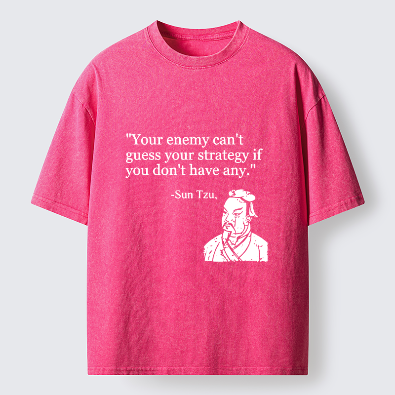 Tokyo-Tiger Sun Tzu Quote Art Washed T-Shirt