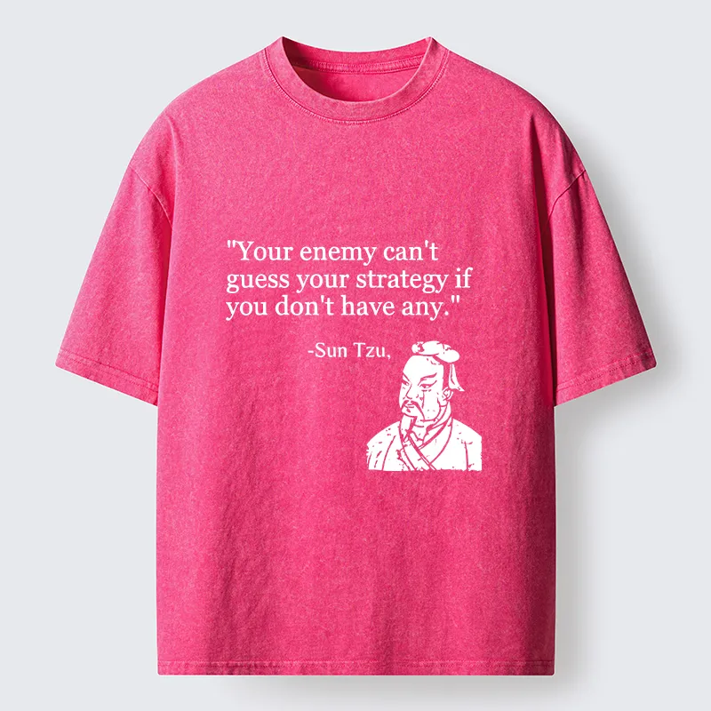 Tokyo-Tiger Sun Tzu Quote Art Washed T-Shirt
