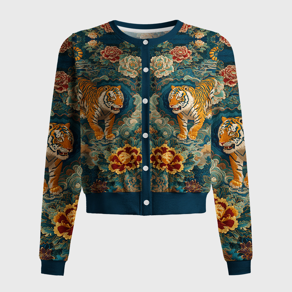 Tokyo-Tiger Imperial Tiger Tapestry Special Version Women's Lightweight Cardigan