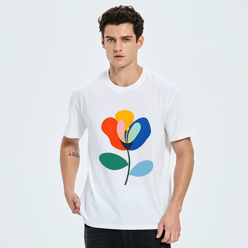 Tokyo-Tiger Retro Flower Print Classic T-Shirt