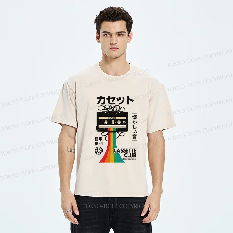 Tokyo-Tiger Colored Tape Washed T-Shirt