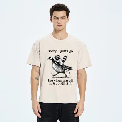 Tokyo‑Tiger Raccoon Goose Escape Washed T-Shirt