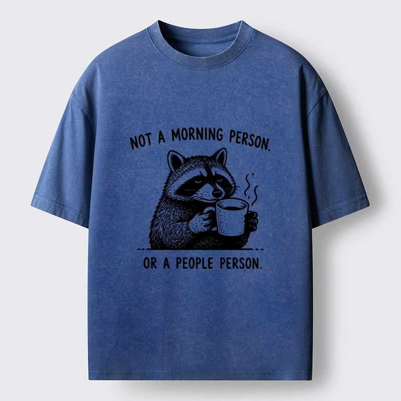 Tokyo‑Tiger Funny Meme Coffee Raccoon Washed T‑Shirt