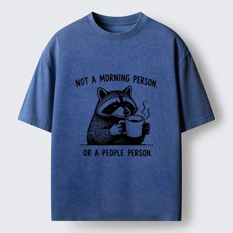 Tokyo‑Tiger Funny Meme Coffee Raccoon Washed T‑Shirt