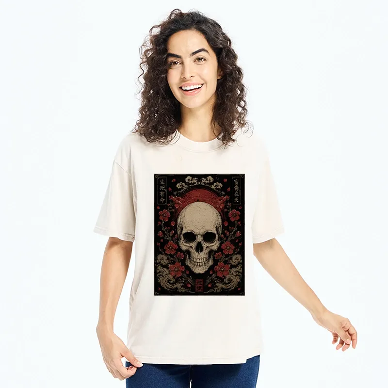 Tokyo-Tiger Sakura And The Dead Washed T-Shirt