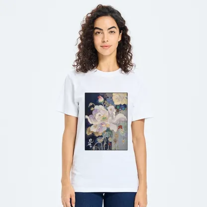 Tokyo-Tiger Golden Flower Bloom In The Night Classic T-Shirt