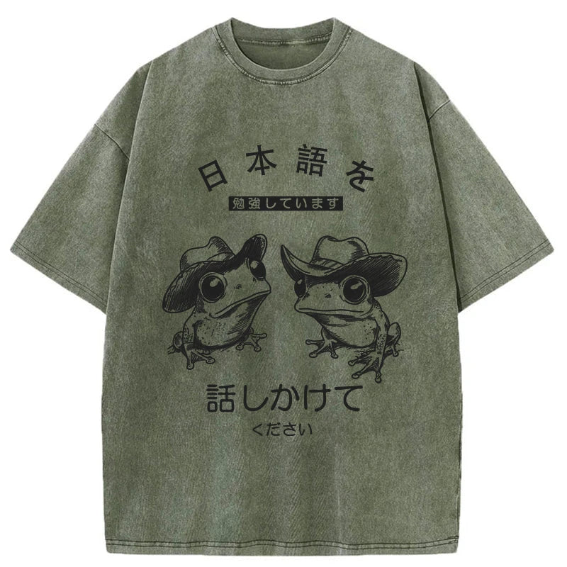 Tokyo-Tiger Please Talk To Me Washed T-Shirt
