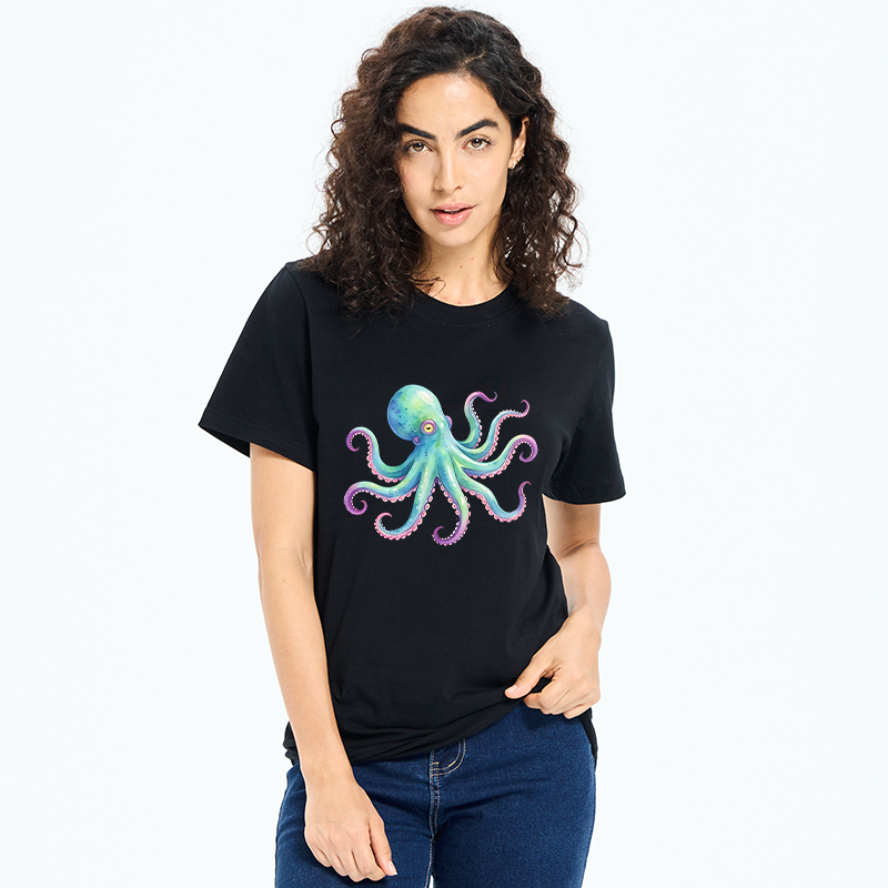 Tokyo-Tiger Watercolor Octopus Classic T-Shirt
