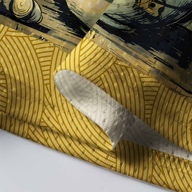 Tokyo-Tiger Cute Black Cat Eating Ramen Japan Mesh Jersey