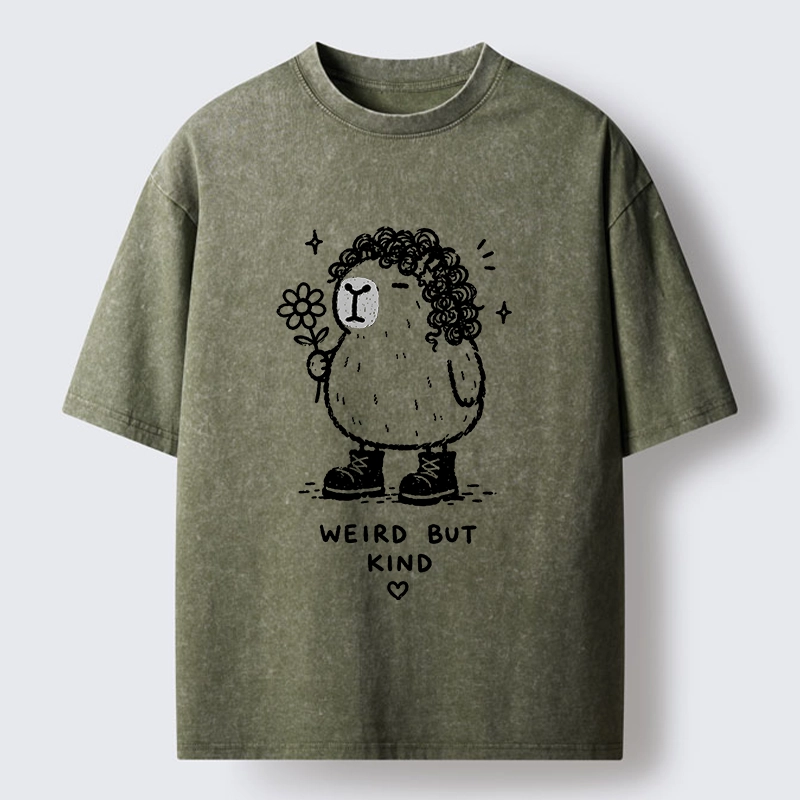 Tokyo-Tiger Weird But Kind Capybara Washed T-Shirt