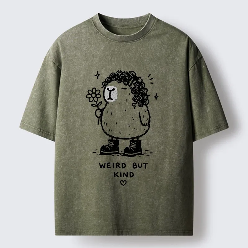 Tokyo-Tiger Weird But Kind Capybara Washed T-Shirt