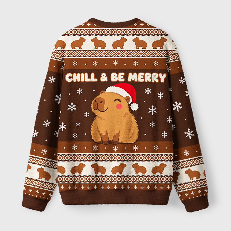 Tokyo-Tiger Cute Capybara Christmas Ugly Sweatshirt