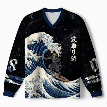 Tokyo-Tiger Samurai Wave Paneled Long Sleeve Jersey