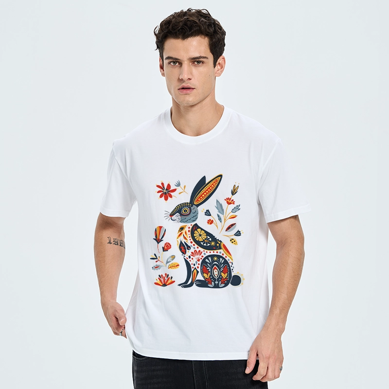 Tokyo-Tiger Folk Hare Bloom Classic T-Shirt