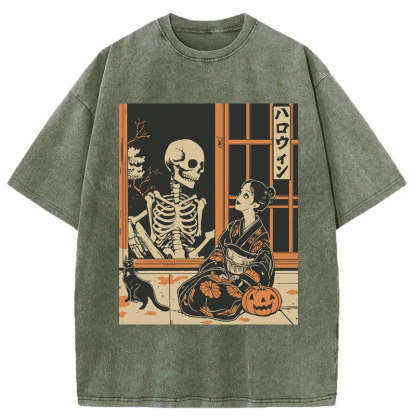 Tokyo-Tiger Love At First Sight Washed T-Shirt