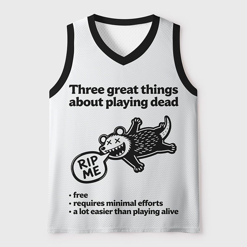 Tokyo-Tiger Funny possum playing dead Mesh Tank Top