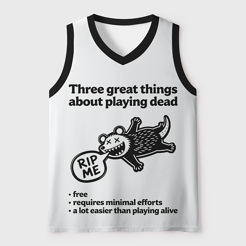 Tokyo-Tiger Funny possum playing dead Mesh Tank Top