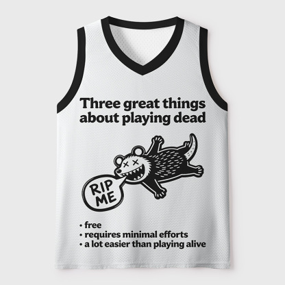 Tokyo-Tiger Funny possum playing dead Mesh Tank Top