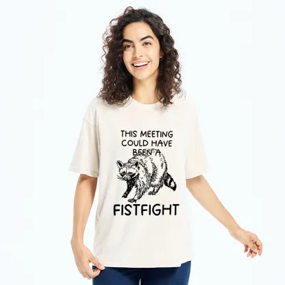 Tokyo-Tiger Fistfight Instead Of Boring Meeting Washed T-Shirt