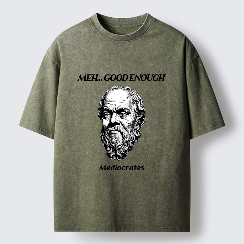 Tokyo-Tiger Meh Philosophy Meme Washed T-Shirt