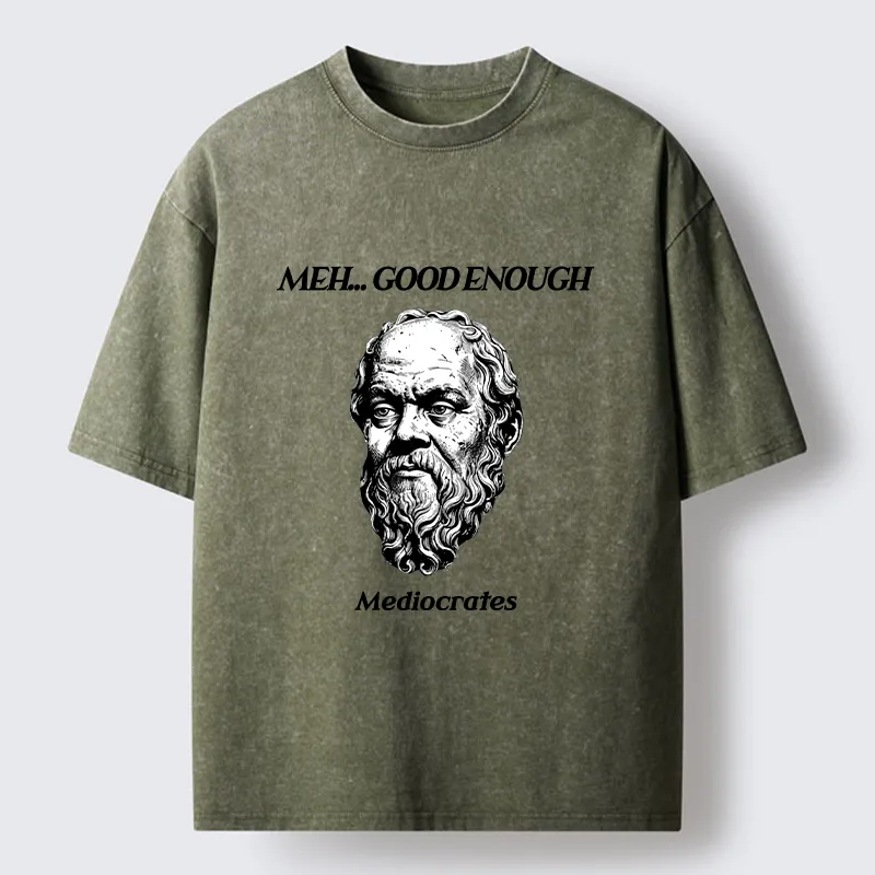 Tokyo-Tiger Meh Philosophy Meme Washed T-Shirt