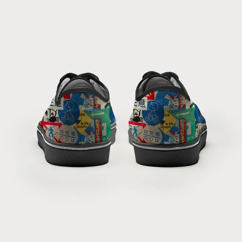 Tokyo-Tiger Playful Urban Sign Canvas Shoes