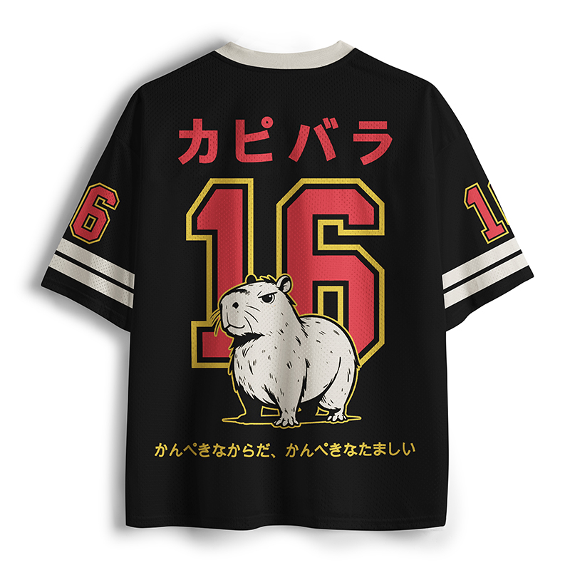 Tokyo-Tiger Chill Capybara Mesh Jersey