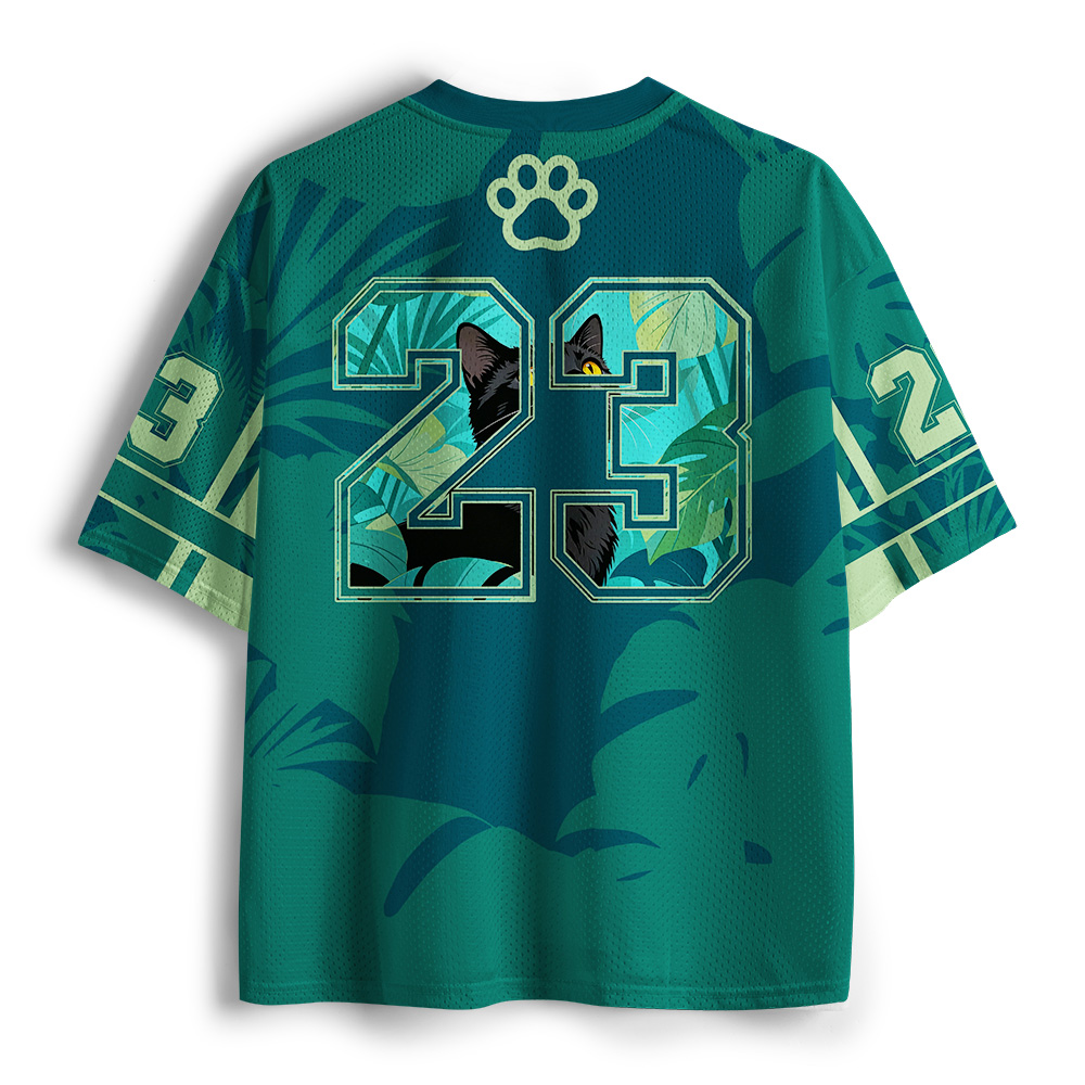 Tokyo-Tiger Black Cat Forest Mesh Jersey