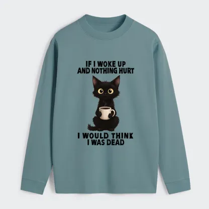 Tokyo-Tiger Funny Cute Black Cat And Coffee Meme Classic Long Sleeve T-Shirt