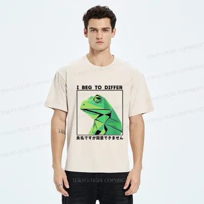 Tokyo-Tiger Funny Frog Meme Washed T-Shirt